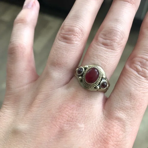 Tibetan Ring and Bracelet Set - Picture 2 of 6